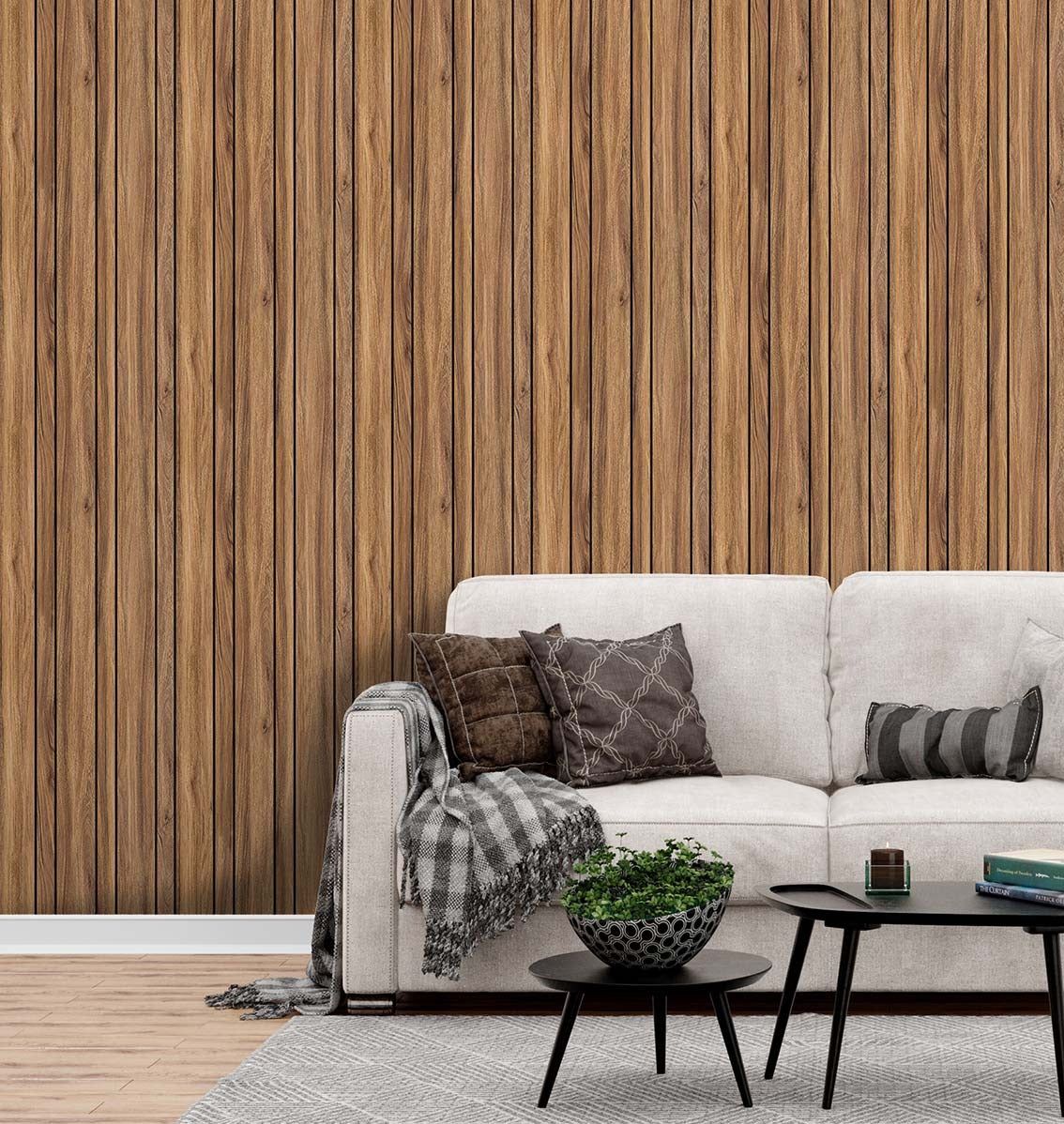 PANOU DECORATIV POLISTIREN LEMN , 912-402, 120 x 50 x 2 cm- q-home.ro